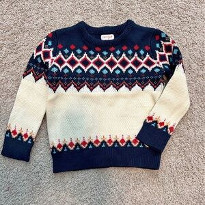 Cat & Jack Multicolor Patterned Crewneck Sweater